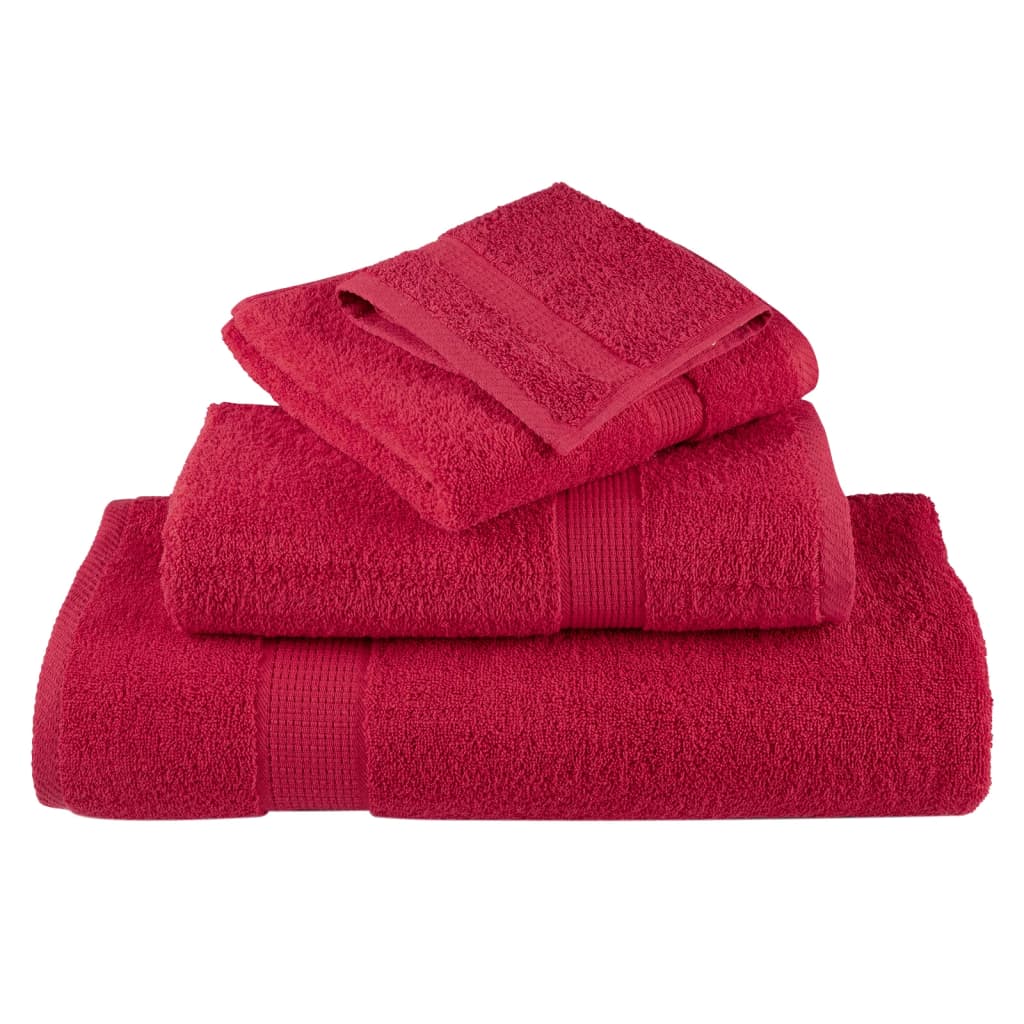 Premium-Handtücher SOLUND 4 Stk. Rot 100x200 cm 600 g/m²
