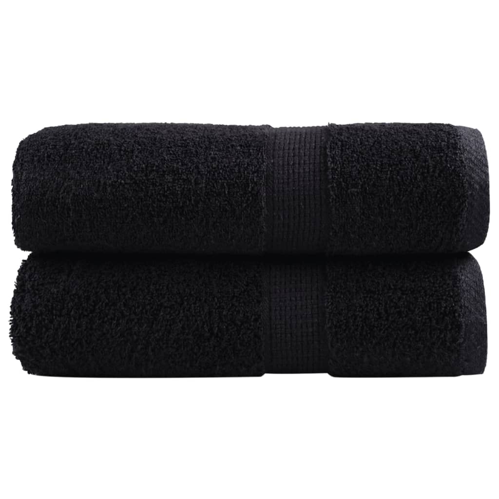 Serviettes de toilette premium SOLUND, lot de 2, noir, 30x30 cm, 600 g/m²