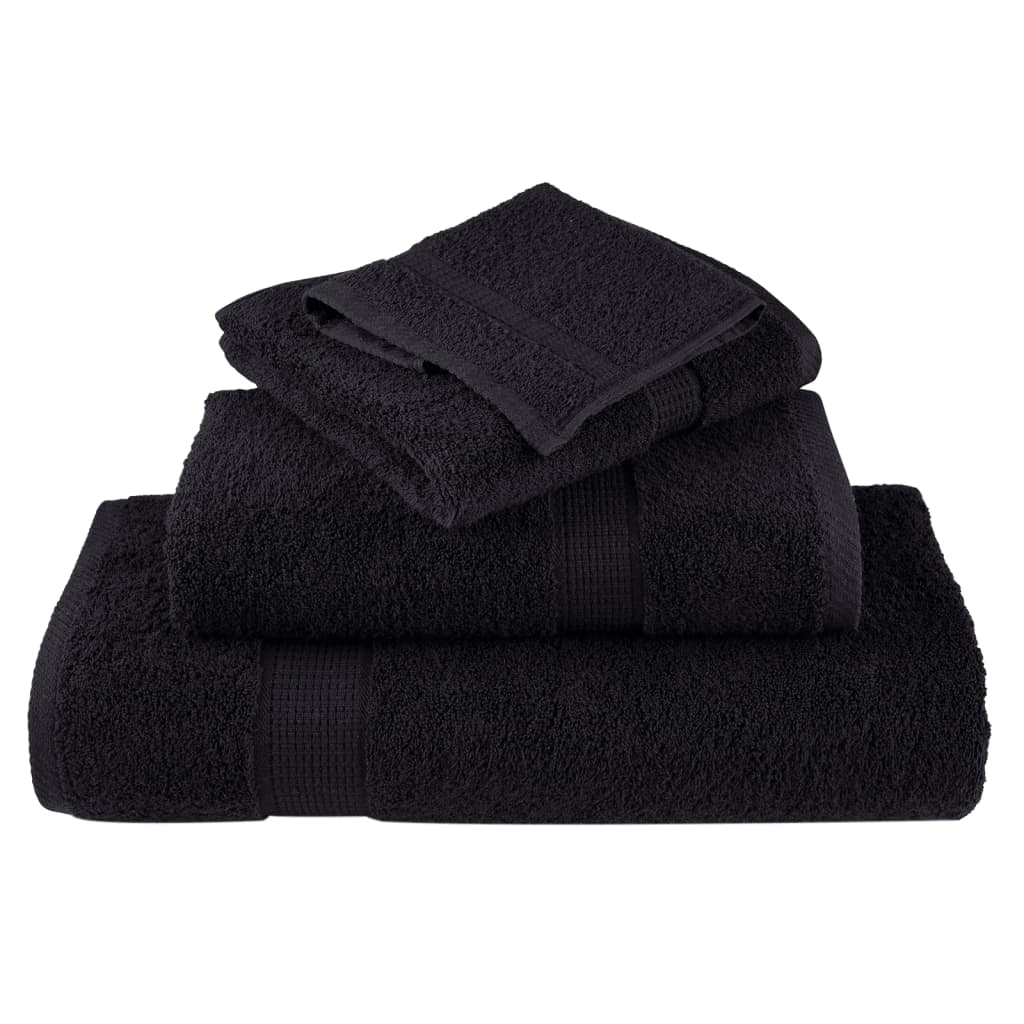 Premium Washcloths SOLUND 10 Count Black 30x30 cm 600 gsm