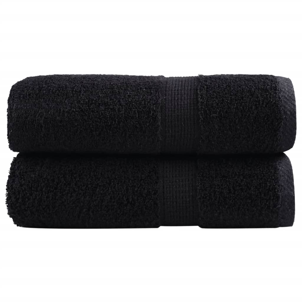 Premium guest towels SOLUND 2 pcs. Black 30x50 cm 600 gsm