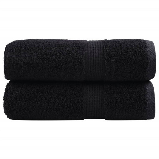 Serviettes invité Premium SOLUND 2 p. Noir 30x50 cm 600 g/m²