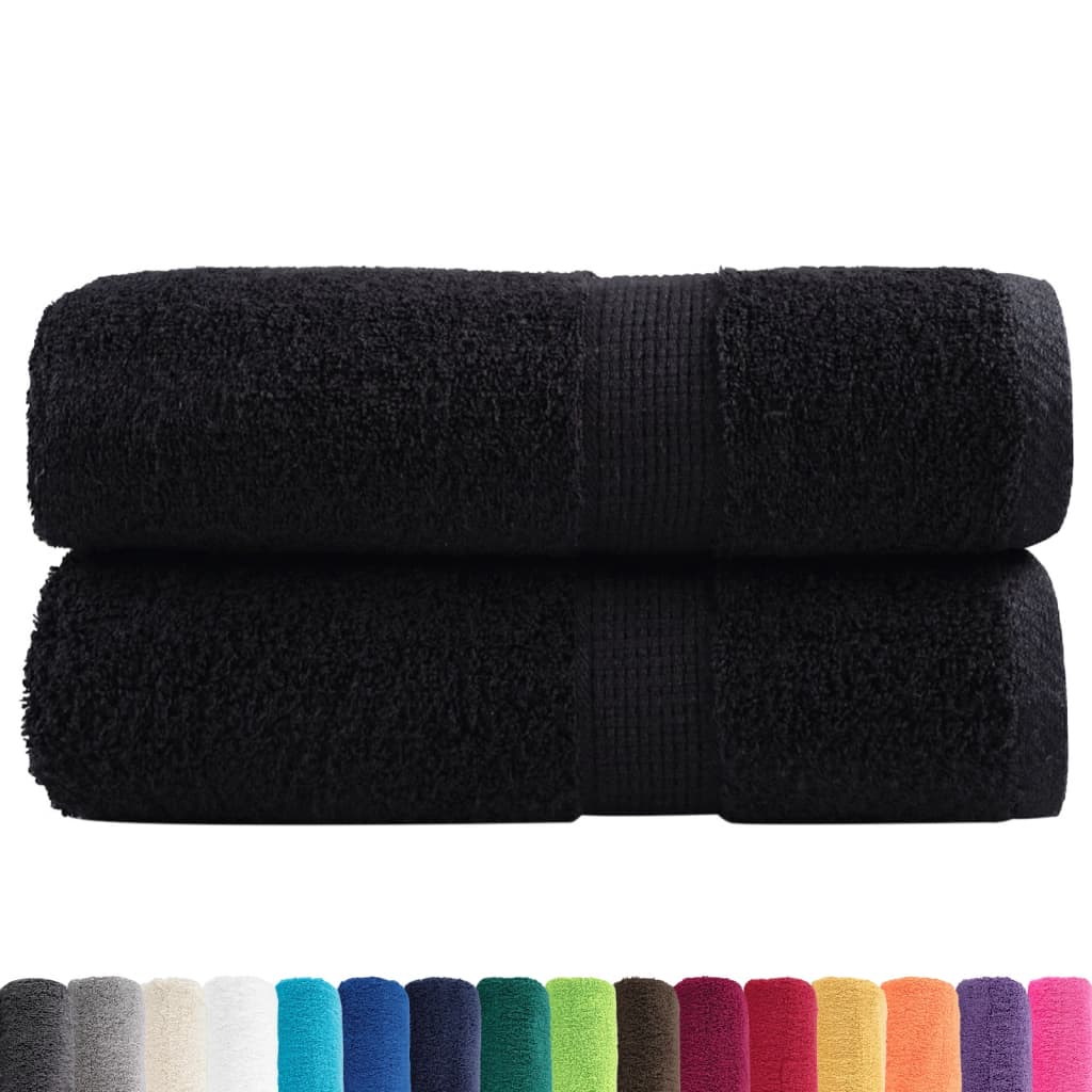 Premium guest towels SOLUND 2 pcs. Black 30x50 cm 600 gsm