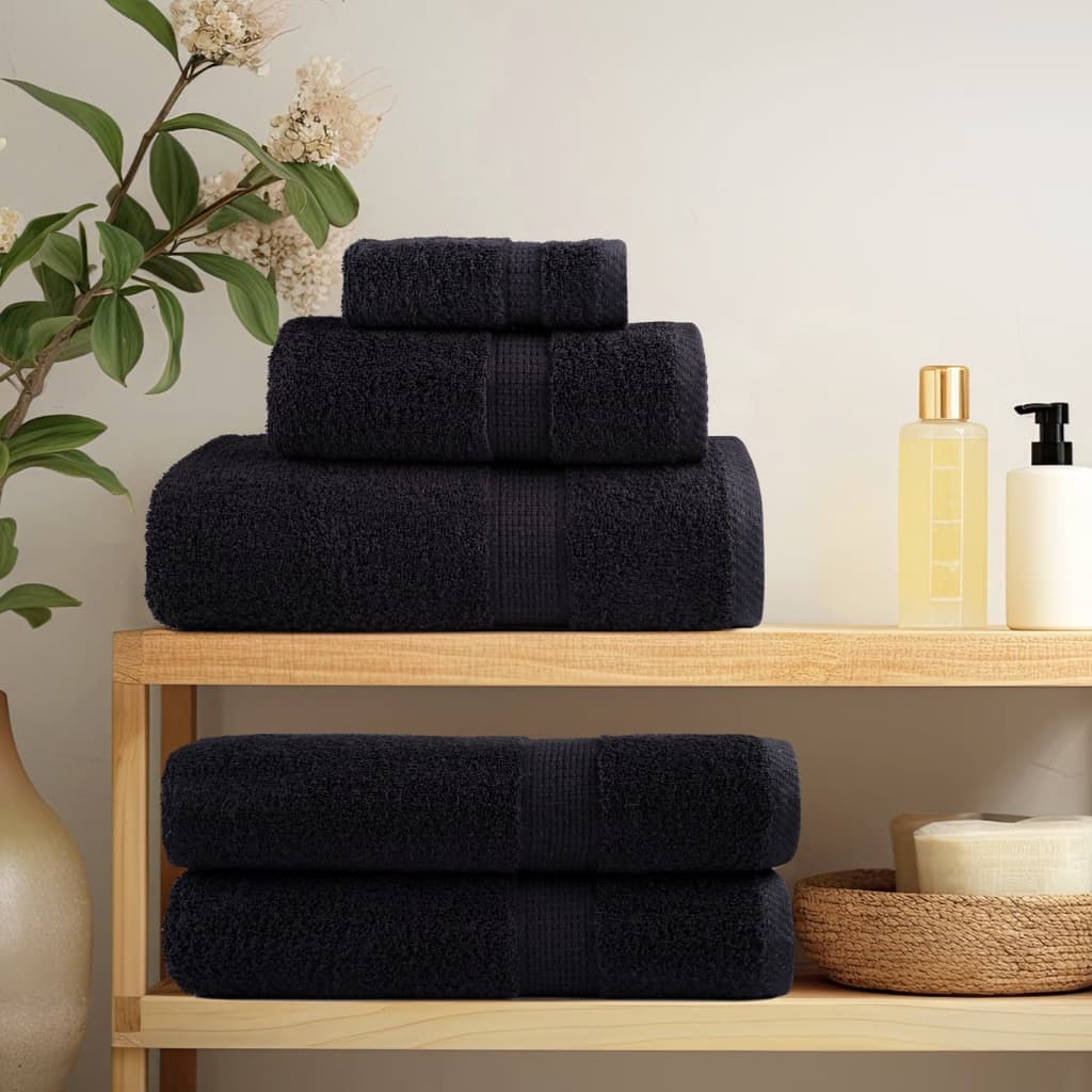 Premium guest towels SOLUND 2 pcs. Black 30x50 cm 600 gsm