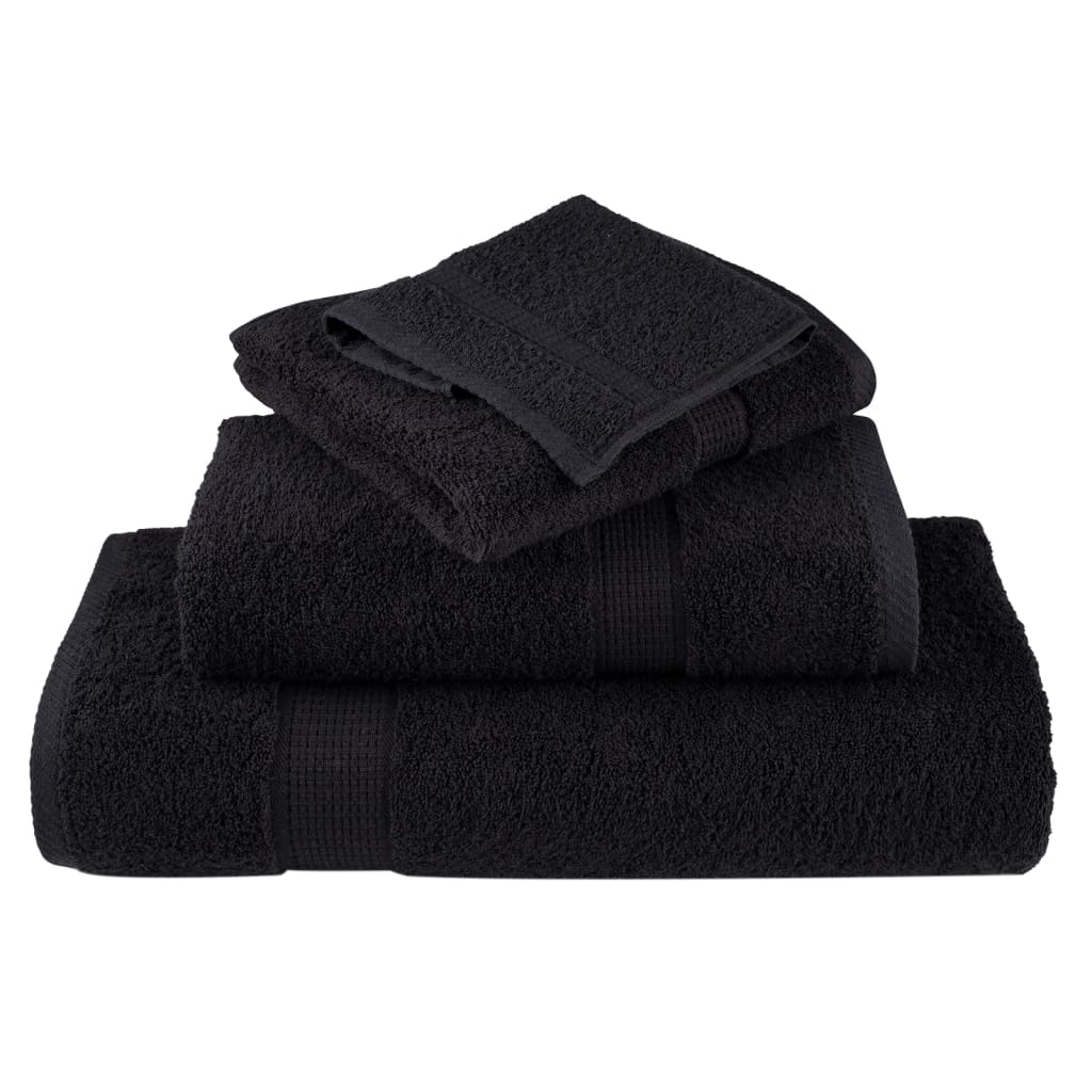 Premium guest towels SOLUND 2 pcs. Black 30x50 cm 600 gsm