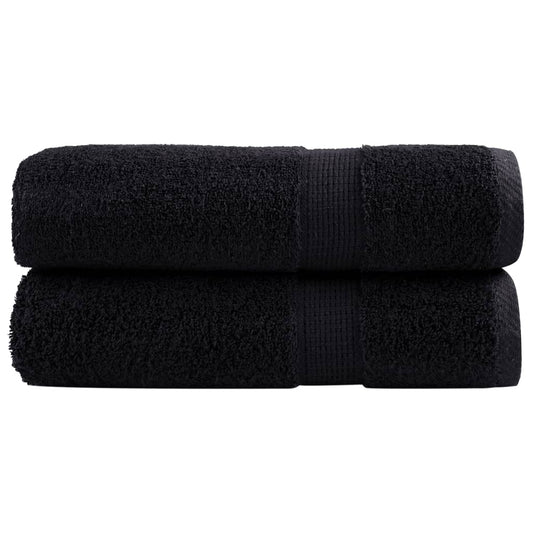 Serviettes de douche premium SOLUND 2 p. Noir 70x140 cm 600 g/m²
