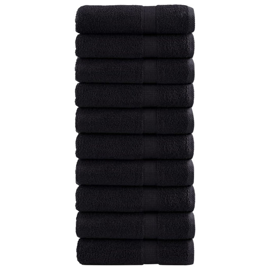 Premium Shower Towels SOLUND 10 pcs. Black 70x140 cm 600 gsm