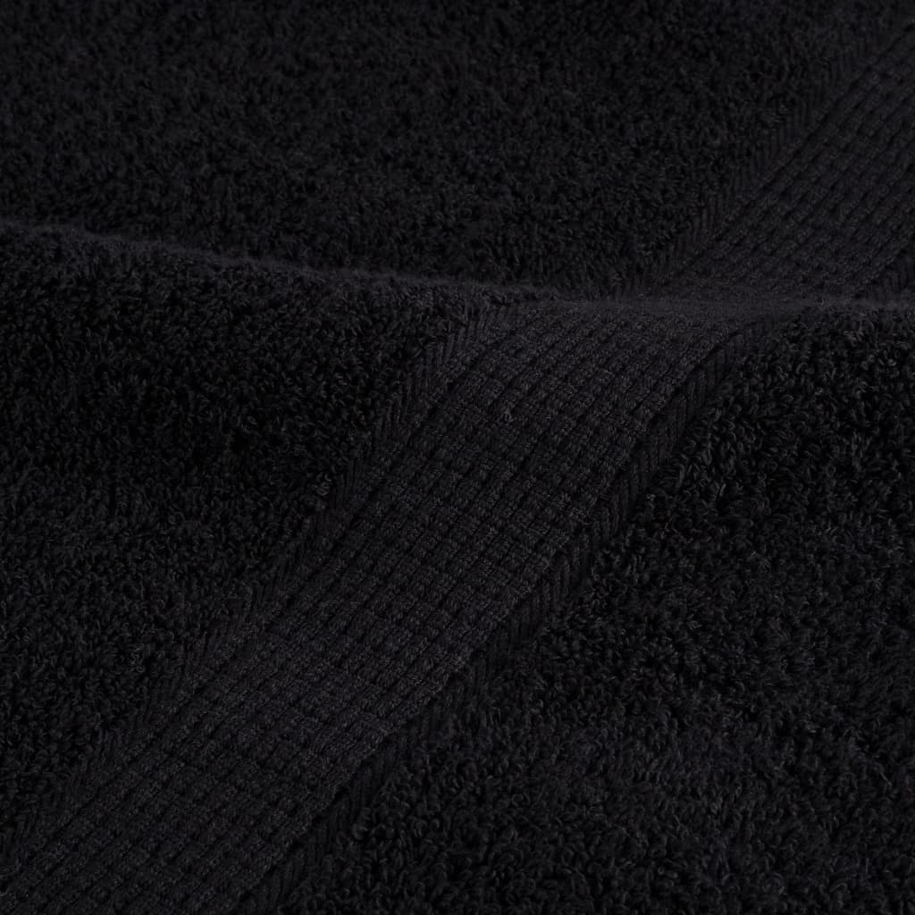 Premium Badetücher SOLUND 2 Stk. Schwarz 100x150 cm 600 g/m²