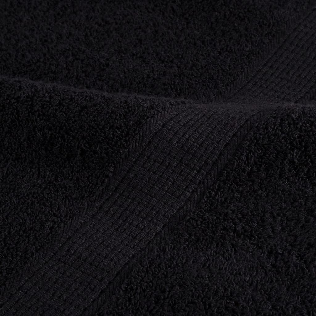 Serviettes de bain premium SOLUND 4 pces Noir 100x150 cm 600 g/m²