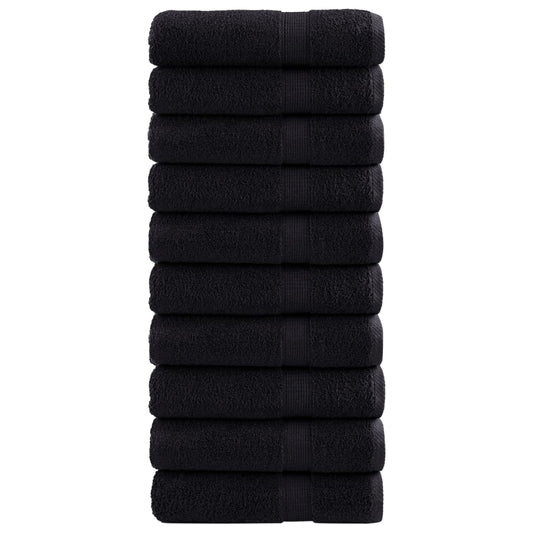 Premium Bath Towels SOLUND 10 pcs. Black 100x150 cm 600 gsm
