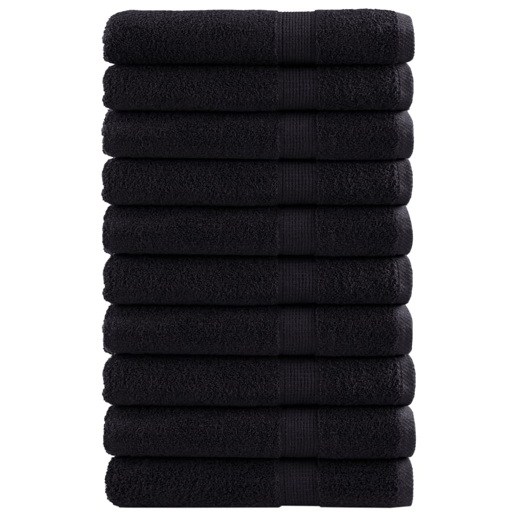 Serviettes de sauna premium SOLUND 10 pcs. noires 80x200 cm 600 g/m²