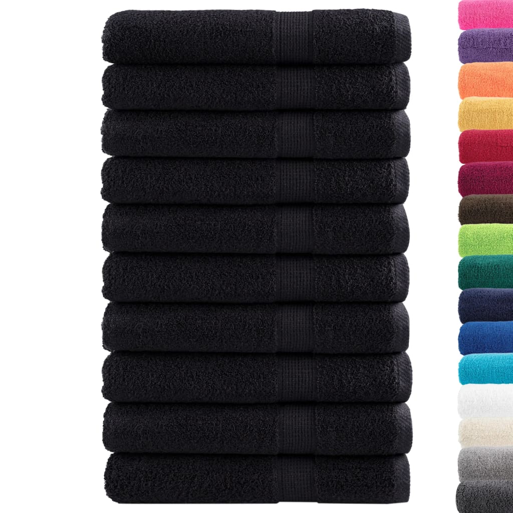 Serviettes de sauna premium SOLUND 10 pcs. noires 80x200 cm 600 g/m²