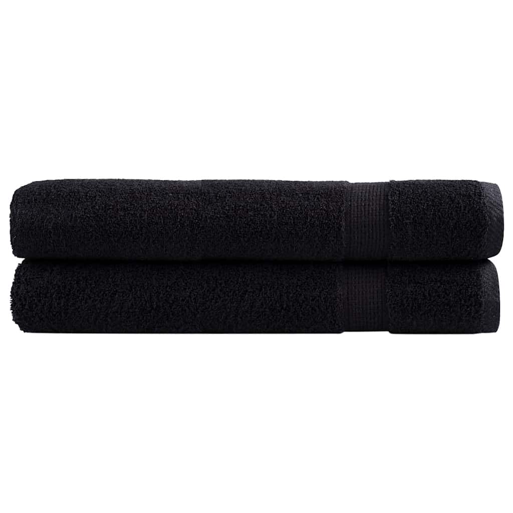 Premium Towels SOLUND 2 pcs. Black 100x200 cm 600 gsm