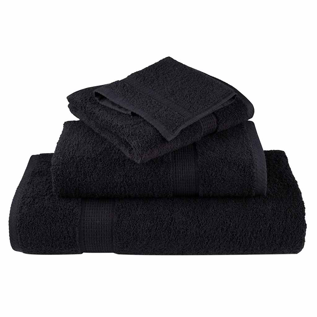 Premium Towels SOLUND 2 pcs. Black 100x200 cm 600 gsm