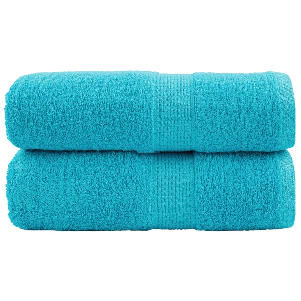 Serviettes de toilette premium SOLUND 2 pièces Turquoise 30x30 cm 600 g/m²