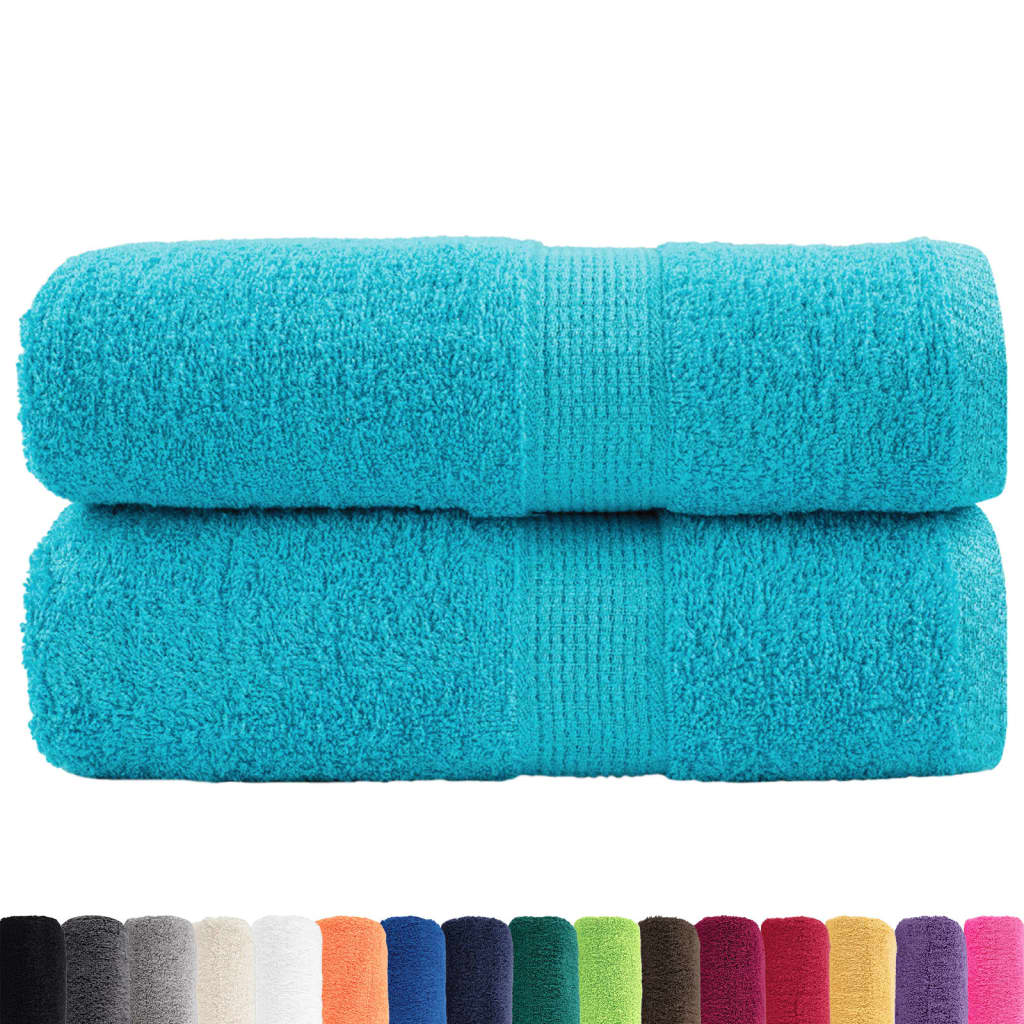 Serviettes de toilette premium SOLUND 2 pièces Turquoise 30x30 cm 600 g/m²