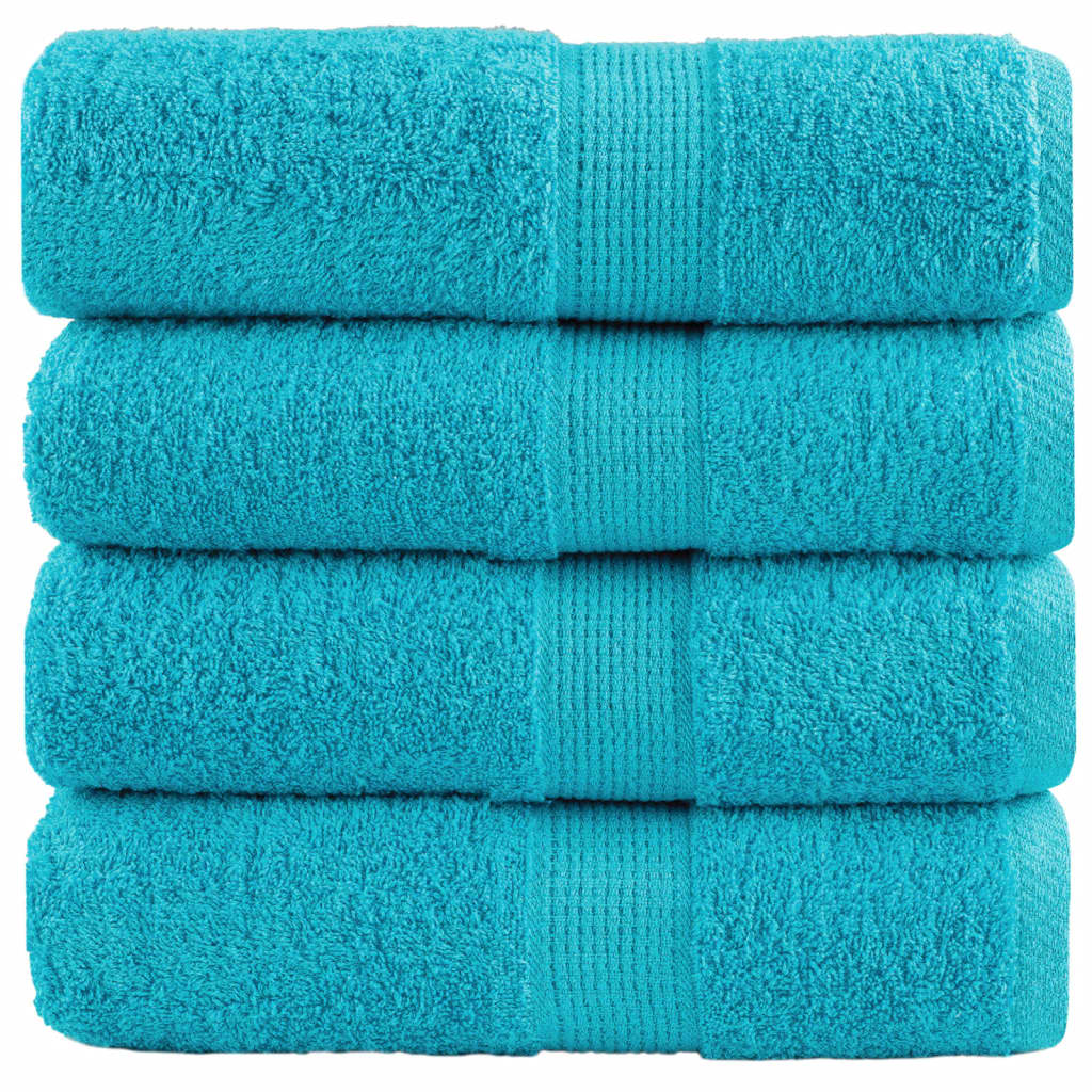 Premium guest towels SOLUND 4 pcs. Turquoise 30x50 cm 600 g/m²
