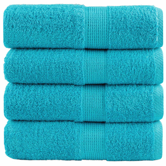 Premium-Gästetücher SOLUND 4 Stk. Türkis 30x50 cm 600 g/m²