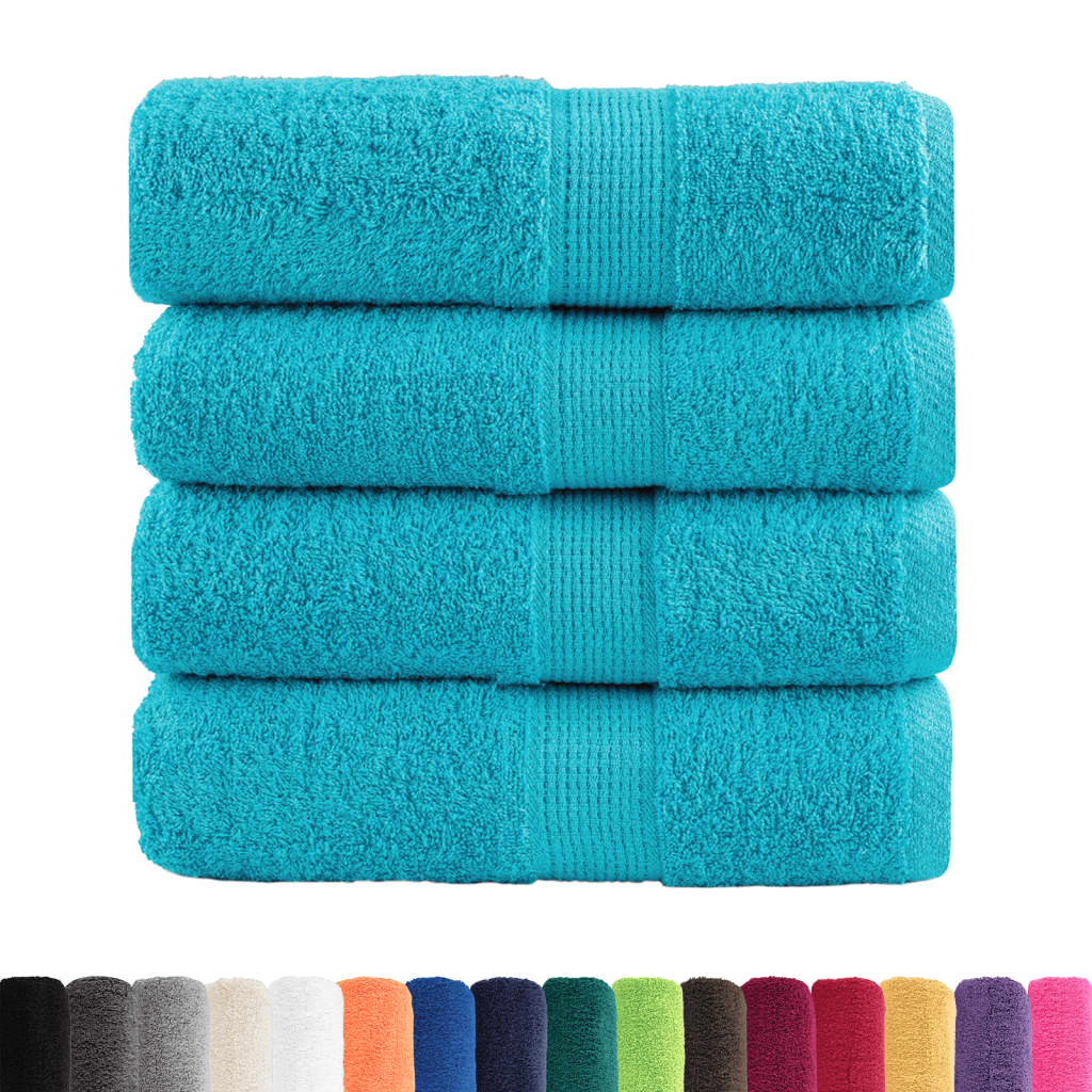 Premium guest towels SOLUND 4 pcs. Turquoise 30x50 cm 600 g/m²