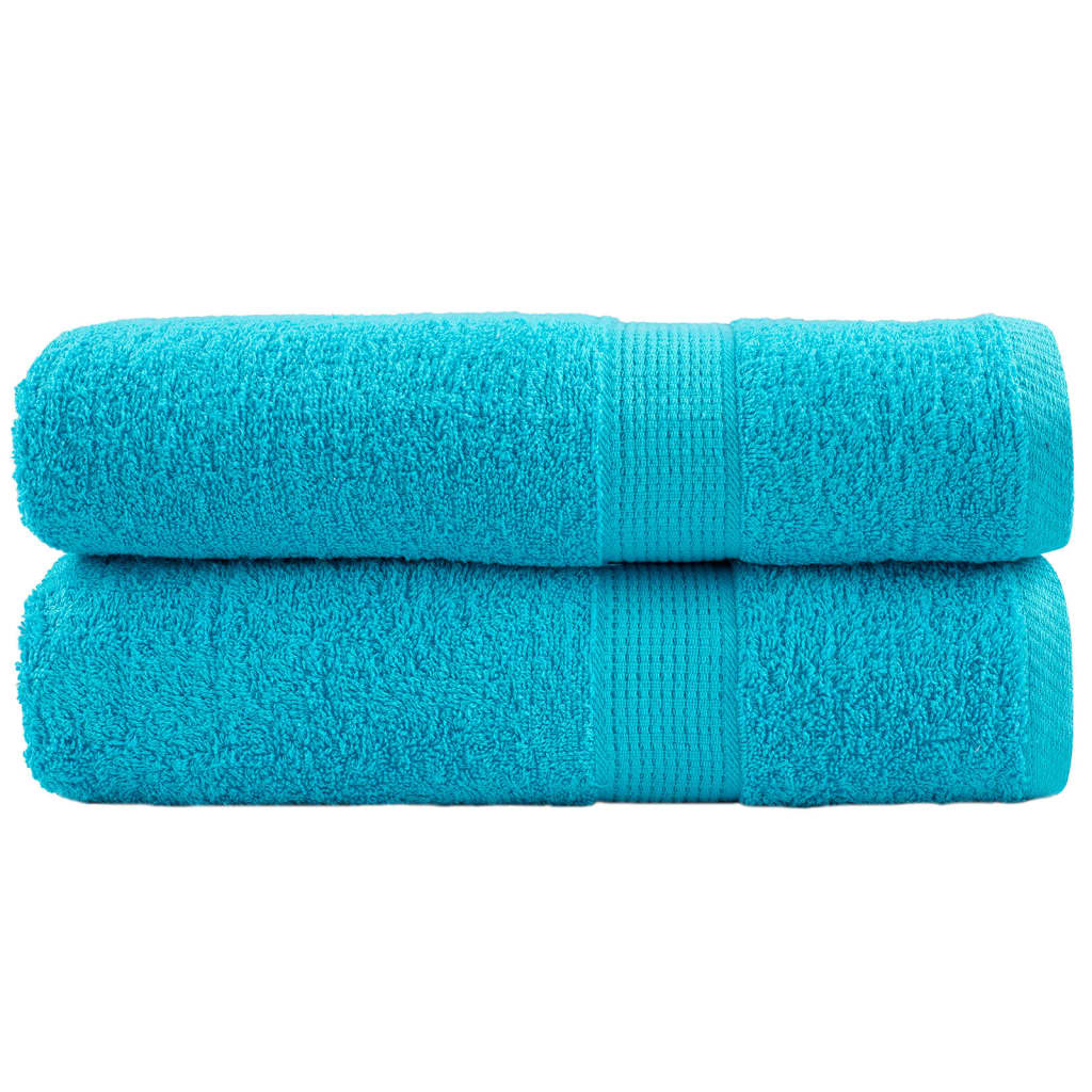 Premium-Duschtücher SOLUND 2 Stk. Türkis 70x140 cm 600 g/m²