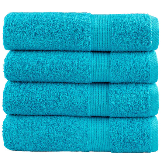 Premium Shower Towels SOLUND 4 pcs. Turquoise 70x140 cm 600 gsm