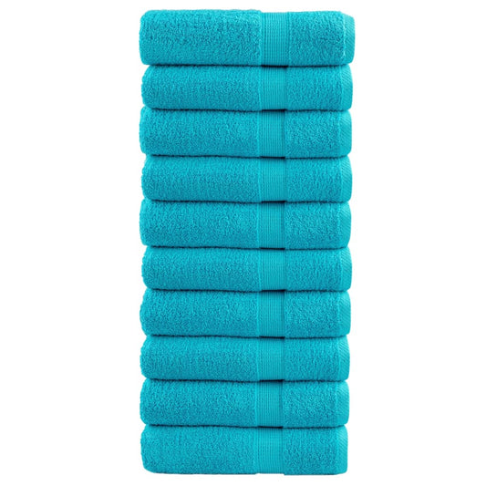 Premium Shower Towels SOLUND 10 pcs. Turquoise 70x140 cm 600 gsm