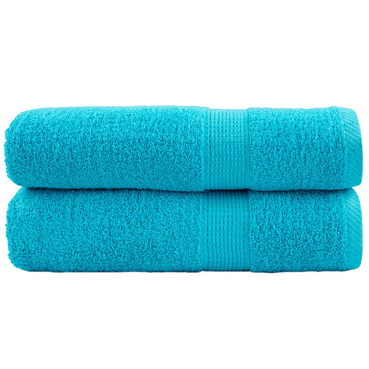 Premium Badetücher SOLUND 2 Stk. Türkis 100x150 cm 600 g/m²