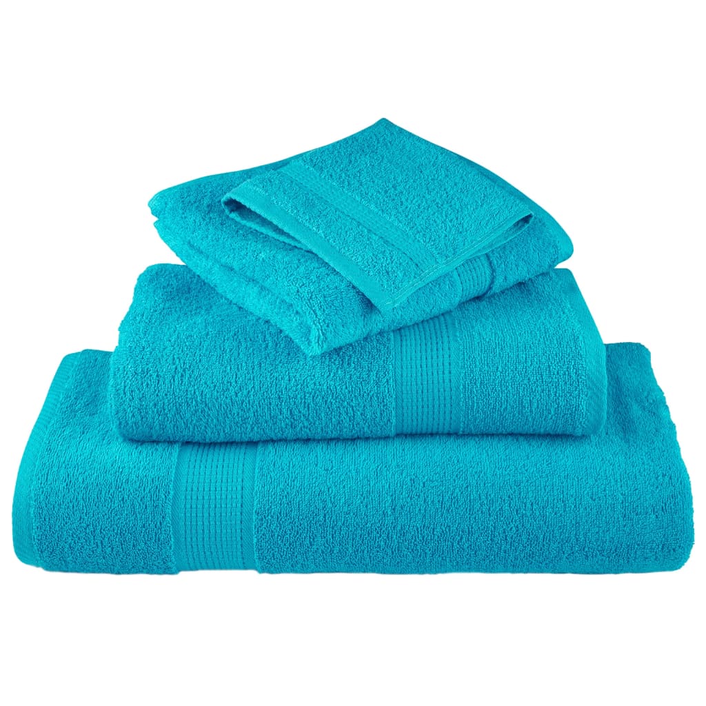Premium Badetücher SOLUND 4 Stk. Türkis 100x150 cm 600 g/m²