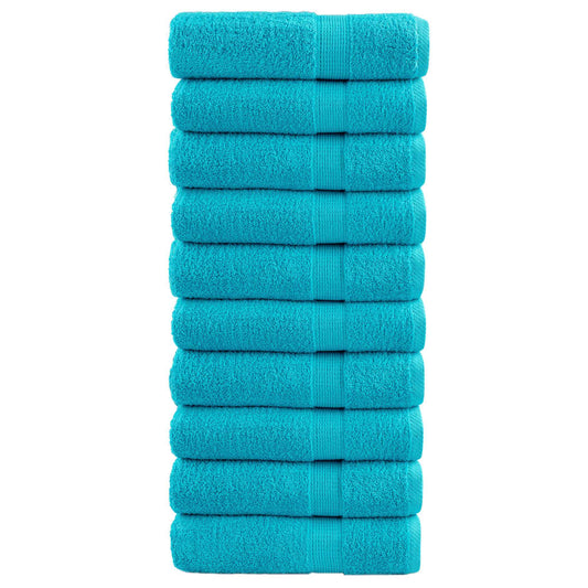 Premium Bath Towels SOLUND 10 pcs. Turquoise 100x150 cm 600 gsm