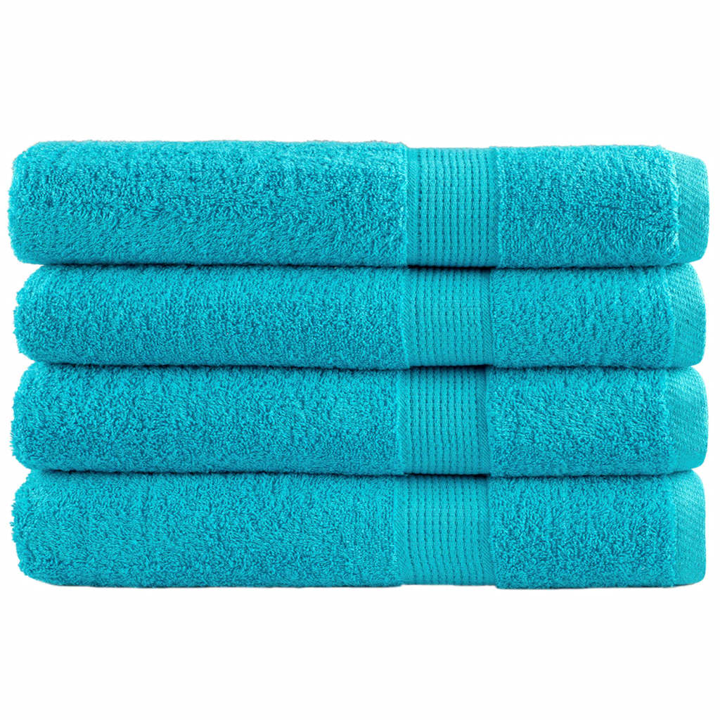 Premium Sauna Towels SOLUND 4 pcs. Turquoise 80x200 cm 600 g/m²