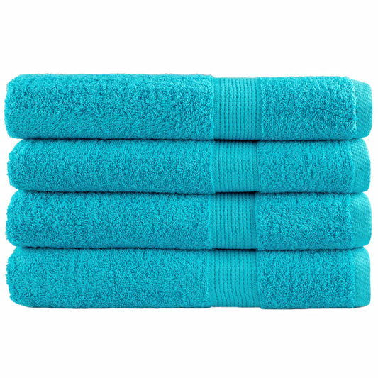 Premium Sauna Towels SOLUND 4 pcs. Turquoise 80x200 cm 600 g/m²