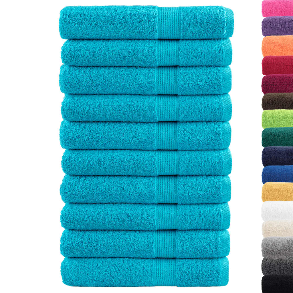 Premium Sauna Towels SOLUND 10 pcs. Turquoise 80x200 cm 600 g/m²