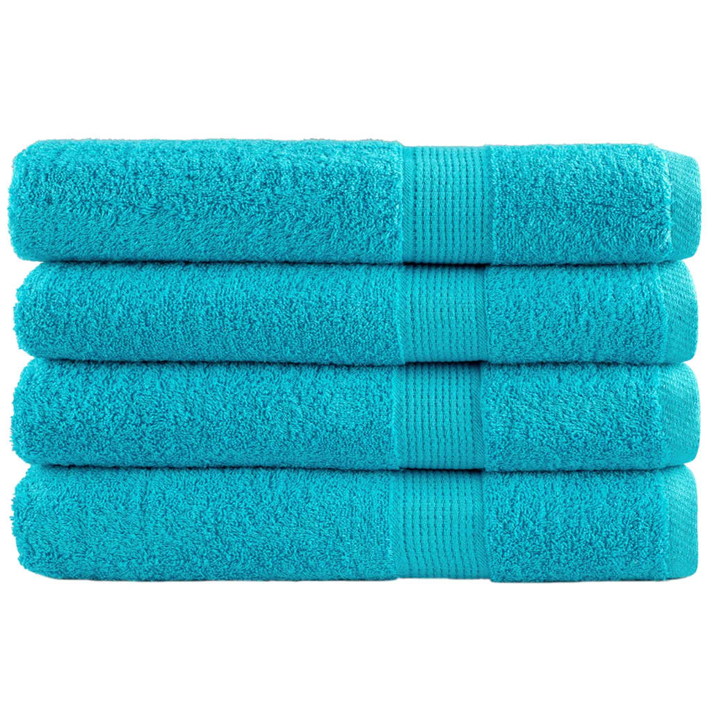Serviettes premium SOLUND 4 p. Turquoise 100x200 cm 600 g/m²