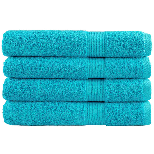 Premium Towels SOLUND 4 pcs. Turquoise 100x200 cm 600 gsm