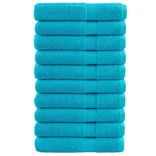 Premium Towels SOLUND 10 pcs. Turquoise 100x200 cm 600 gsm