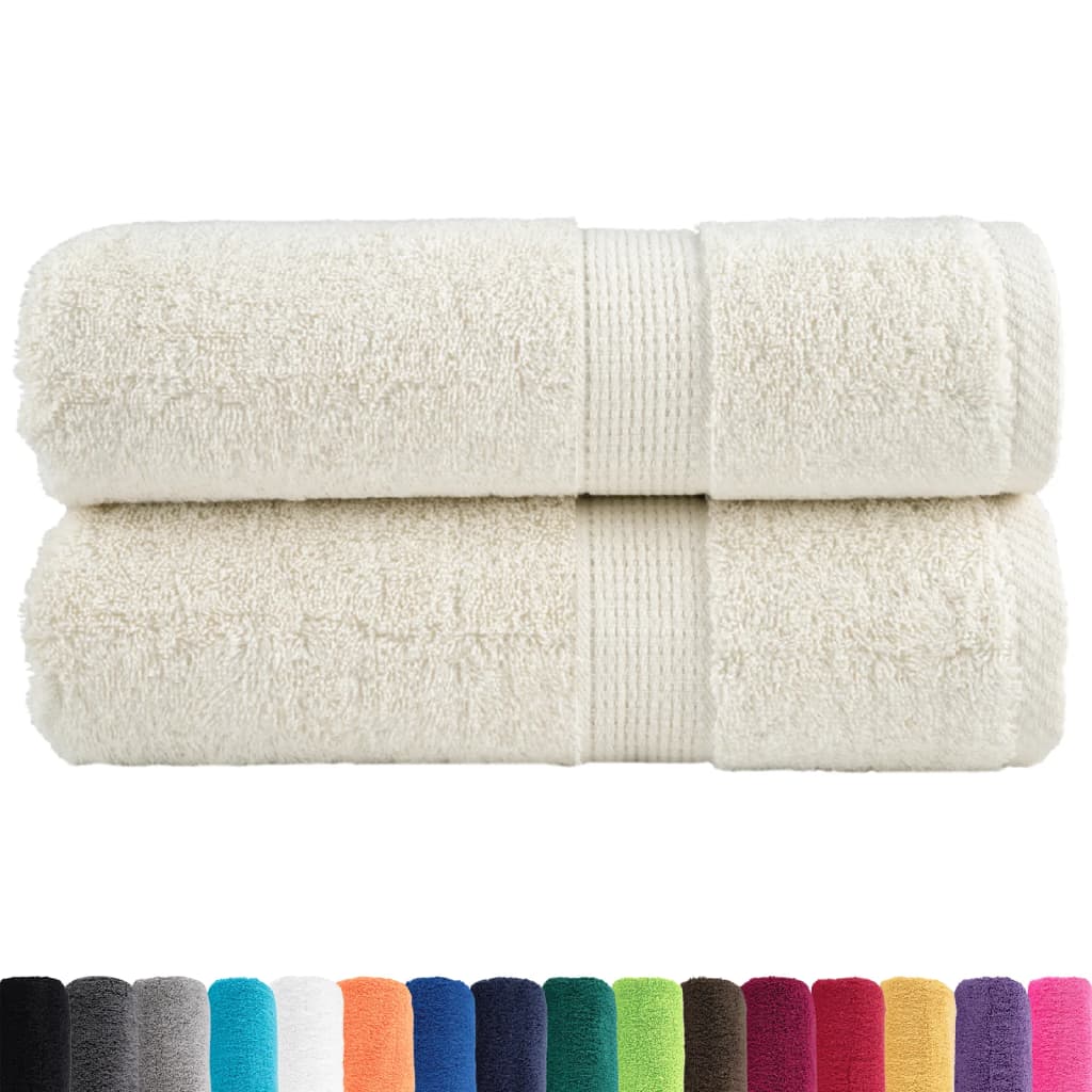 Gants de toilette Premium SOLUND 2 pièces Crème 30x30 cm 600 g/m²