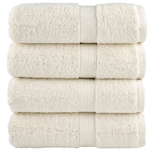 Premium Washcloths SOLUND 4 Pieces Cream 30x30 cm 600 gsm