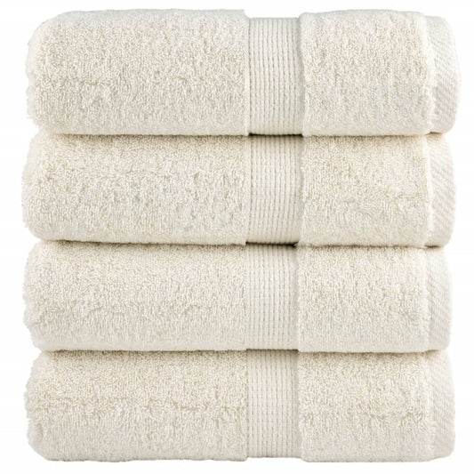 Premium Guest Towels SOLUND 4 pcs. Cream white 30x50 cm 600 g/m²