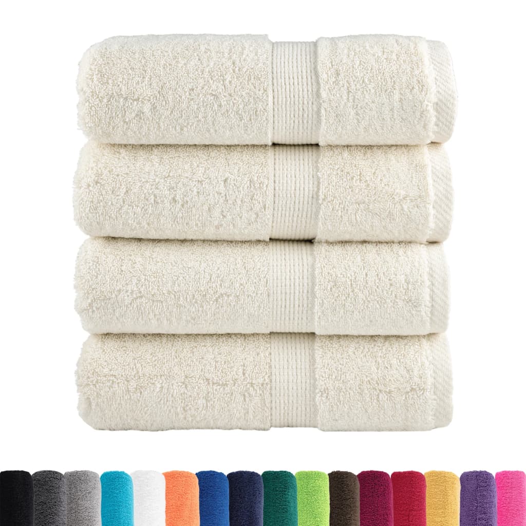 Serviettes d'invités premium SOLUND 4 pcs Blanc cassé 30x50 cm 600 g/m²