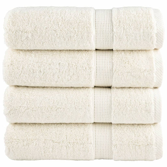 Premium Towels SOLUND 4 pcs. Cream White 50x100 cm 600 gsm