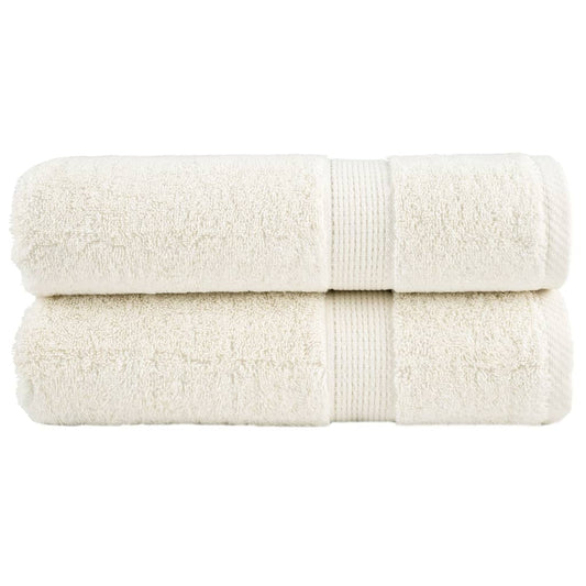 Premium Shower Towels SOLUND 2 pcs. Cream White 70x140 cm 600 g/m²
