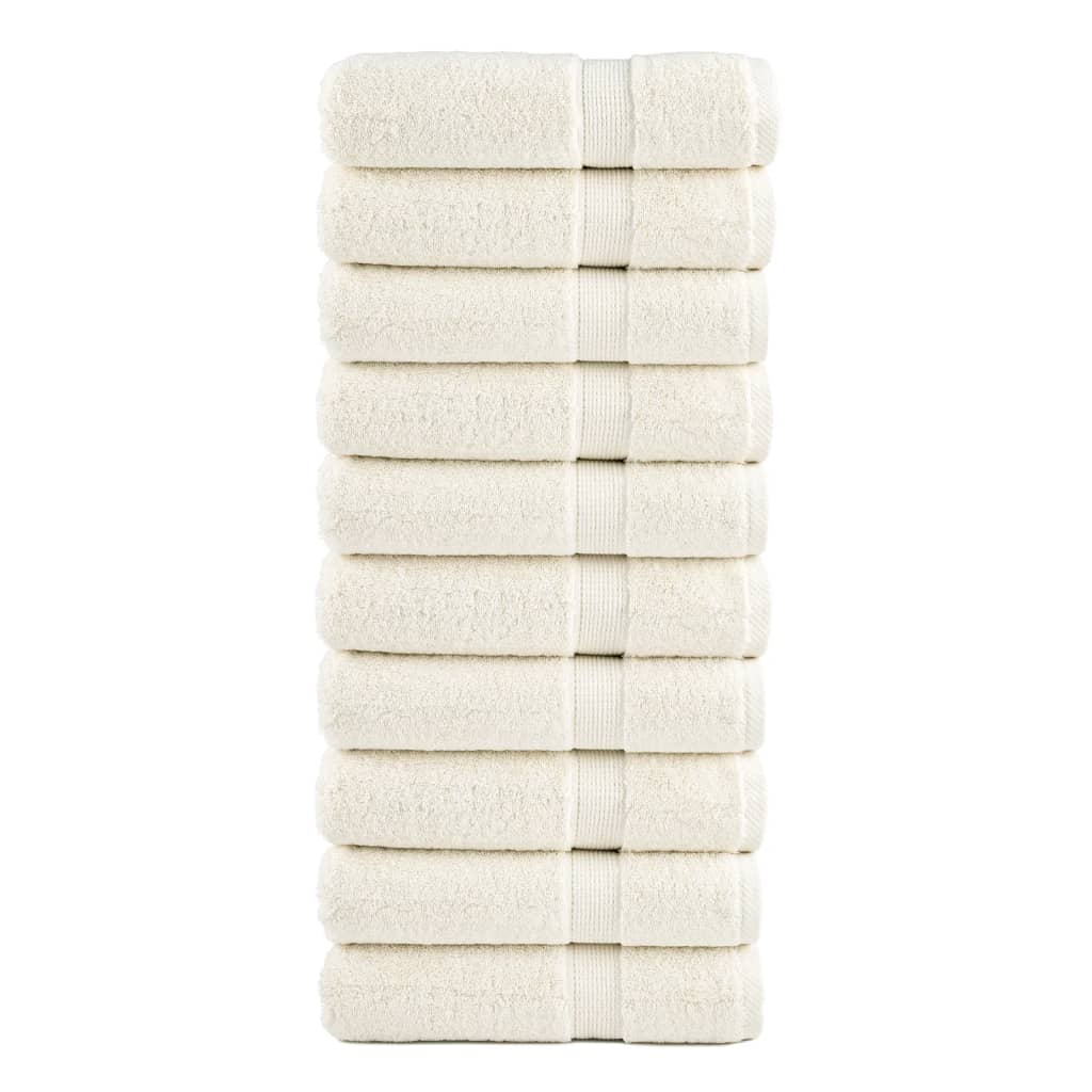 Serviettes de douche premium SOLUND 10 pcs Crème 70x140 cm 600 g/m²