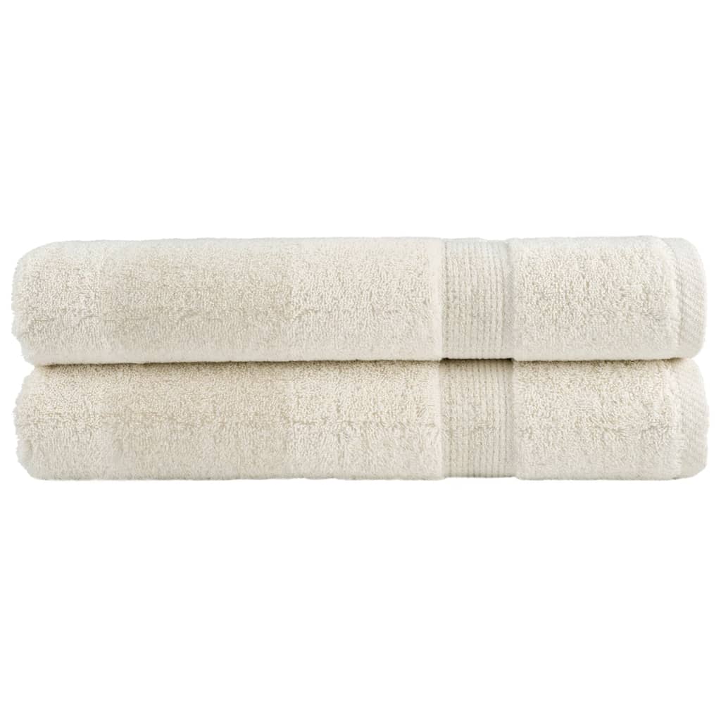 Premium Towels SOLUND 2 pcs. Cream White 100x200 cm 600 g/m²