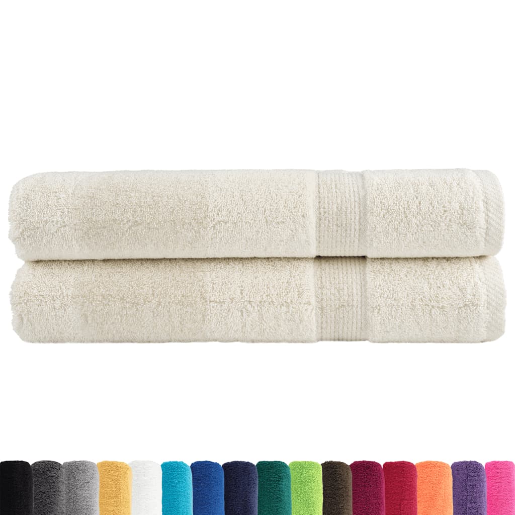 Premium Towels SOLUND 2 pcs. Cream White 100x200 cm 600 g/m²