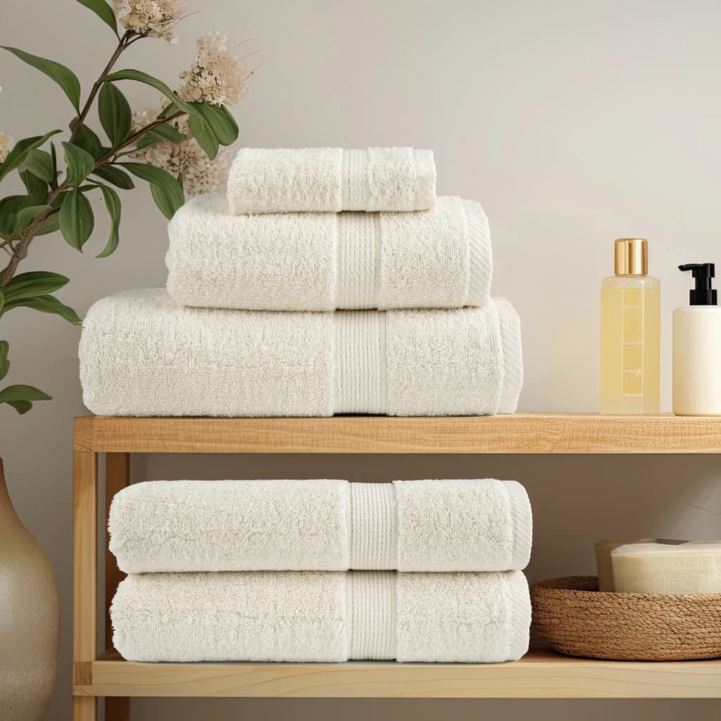 Premium Towels SOLUND 2 pcs. Cream White 100x200 cm 600 g/m²