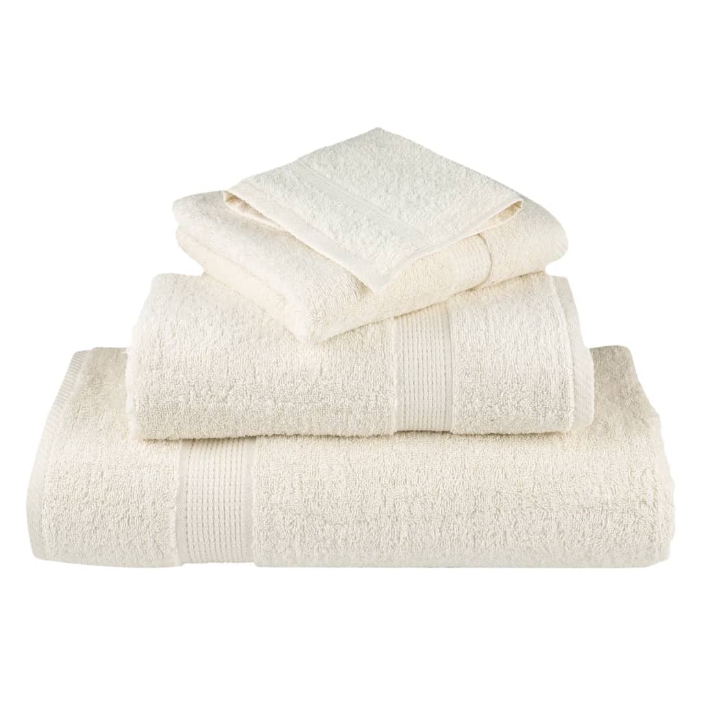 Premium Towels SOLUND 2 pcs. Cream White 100x200 cm 600 g/m²