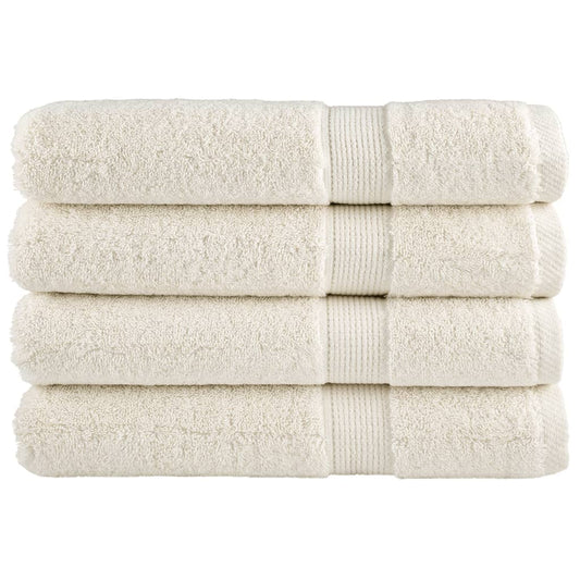 Premium Towels SOLUND 4 pcs. Cream White 100x200 cm 600 gsm