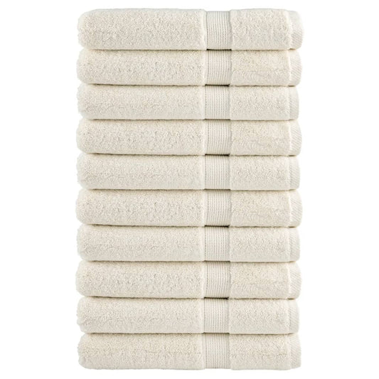 Premium Towels SOLUND 10 pcs. Cream White 100x200 cm 600 gsm