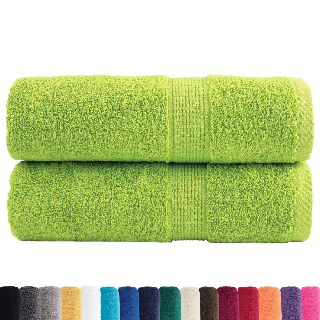 Serviettes de toilette Premium SOLUND 2 pièces Vert pomme 30x30 cm 600 g/m²