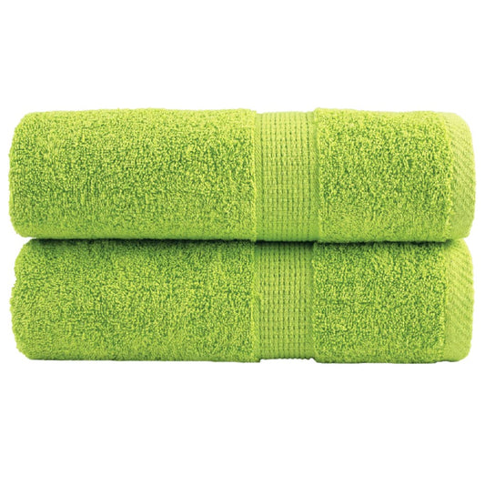Serviettes d'invités Premium SOLUND 2 pièces Vert pomme 30x50 cm 600 g/m²