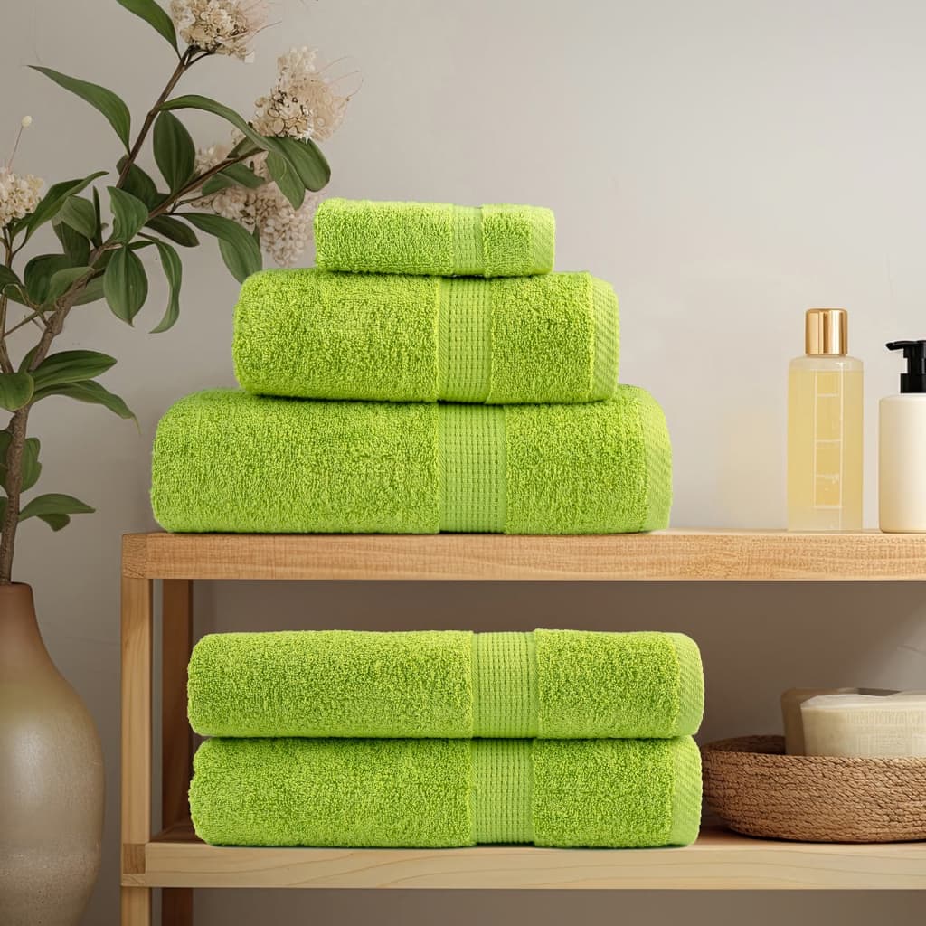 Premium-Handtücher SOLUND 4 Stk. Apfelgrün 50x100 cm 600 g/m²